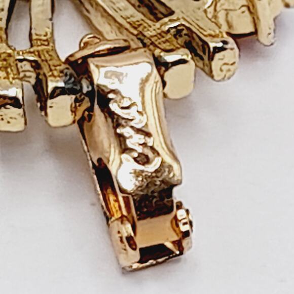 Vintage Coro Gold Tone Link Bracelet Red Purple Rhinestones 7 Inch Holiday - Picture 8 of 9